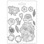 Καλούπι εύκαμπτο A4, 21x29cm, Stamperia, Casa Granada, Pomegranate and Flowers
