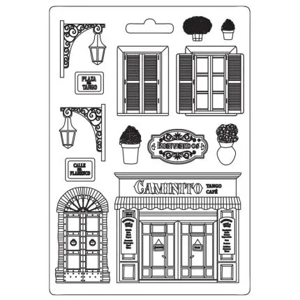 Καλούπι εύκαμπτο A4, 21x29cm, Stamperia, Desire, Street