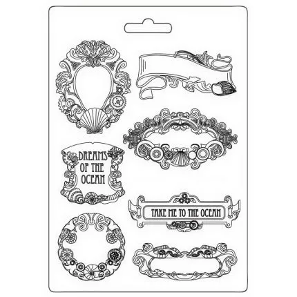 Καλούπι εύκαμπτο A5, 15x21cm, Stamperia, Songs of the Sea, Tags