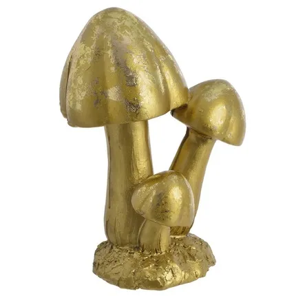 Διακοσμητικά μανιτάρια, χρυσό, 7x6,5x11cm