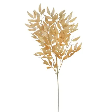 Φυλλώδες τεχνητό κλαδί, μπεζ, 93cm
