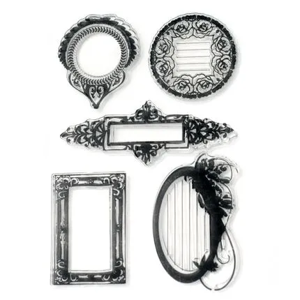 Σφραγίδα σιλικόνης ταμπέλες με λουλούδια 11x16 cm