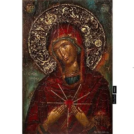 Ριζόχαρτο Ηοlly Mary with Seven Swords by Chris Leloudis A3