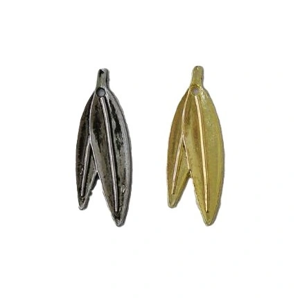 Μεταλλικό στοιχείο φύλλο ελιας 1,8x5cm ΣΕΤ/3