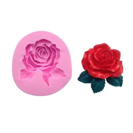 Καλούπι σιλικόνης, Τριαντάφυλλο, 8x8,2x2,5cm