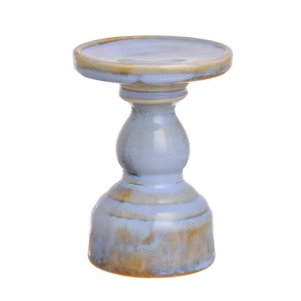 Κεραμικό κηροπήγιο μπλέ 12cm