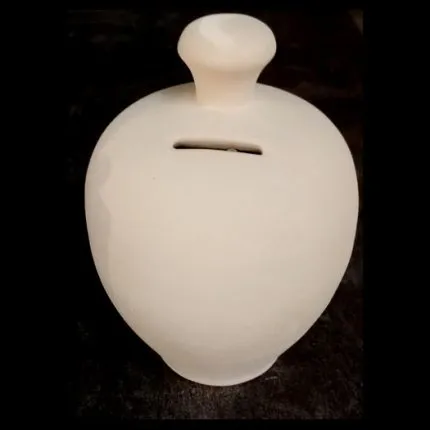 Κουμπαράς κεραμικός λευκός 17cm