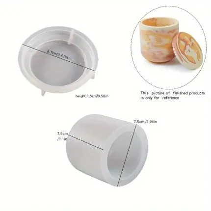 Καλούπι σιλικόνης, Δοχείο με καπάκι, 7.9×8.7cm