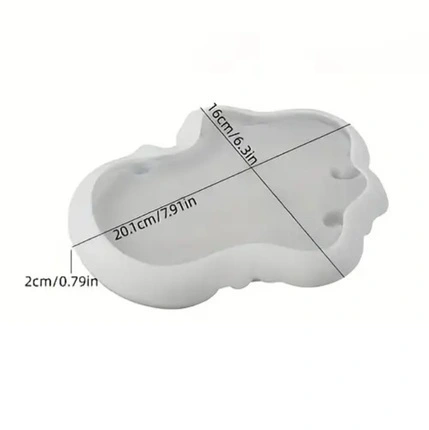 Καλούπι σιλικόνης, Πιατέλα ασύμμετρη, 20.1×16cm