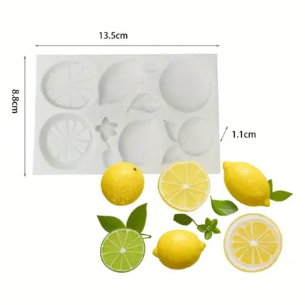 Καλούπι Σιλικόνης Λεμόνια και Φύλλα 13.5x8.8cm